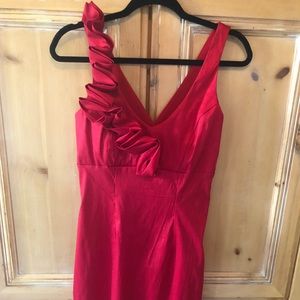 Red cocktail dress